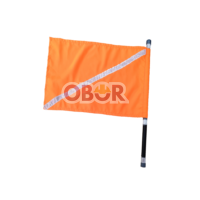 Traffic Flag with Plastic Holder c/w White Reflector (Orange)